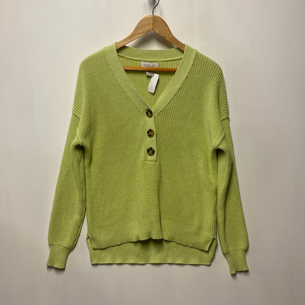 Green Rachel Zoe Sweater Oversized Button Cardigan Size S